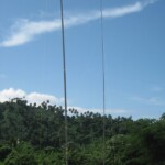 View of the QTH with some of our antennas