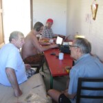 L-R: SP3GEM, SP2EBG (at the radio), SP9PT, SP3CYY