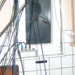 The window in one of the buildings - after installing of all antennas