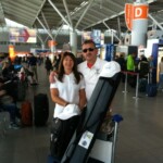 L-R: SP2GKS and SP2EBG at the Warsaw airport right before boarding for their flight to Dubai.