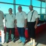 L-R: SP6JIU, SP6FXY, SP6EQZ, SP9FOW. At the Prague airport. All the luggage has been already checked-in and the team is ready for the flight to Dubai.